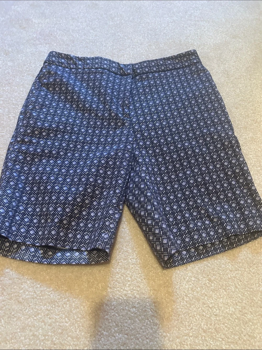 Navy Geometric Pattern Shorts